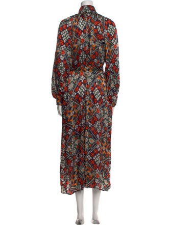 V de Vinster Printed Long Dress