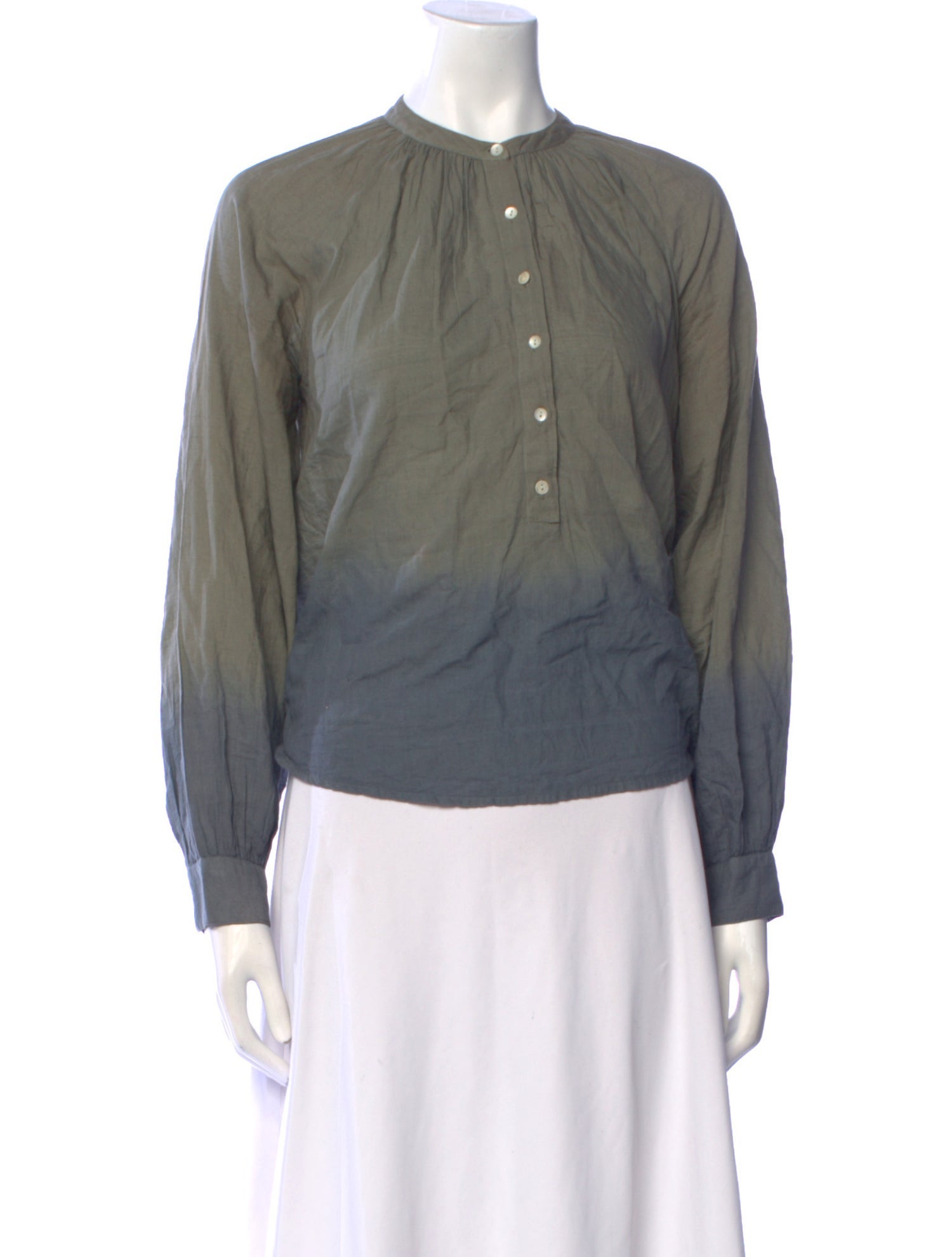 V de Vinster Crew Neck Long Sleeve Blouse