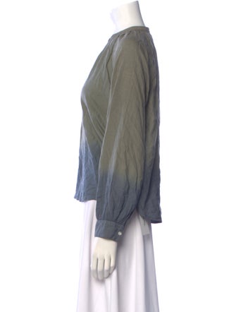 V de Vinster Crew Neck Long Sleeve Blouse