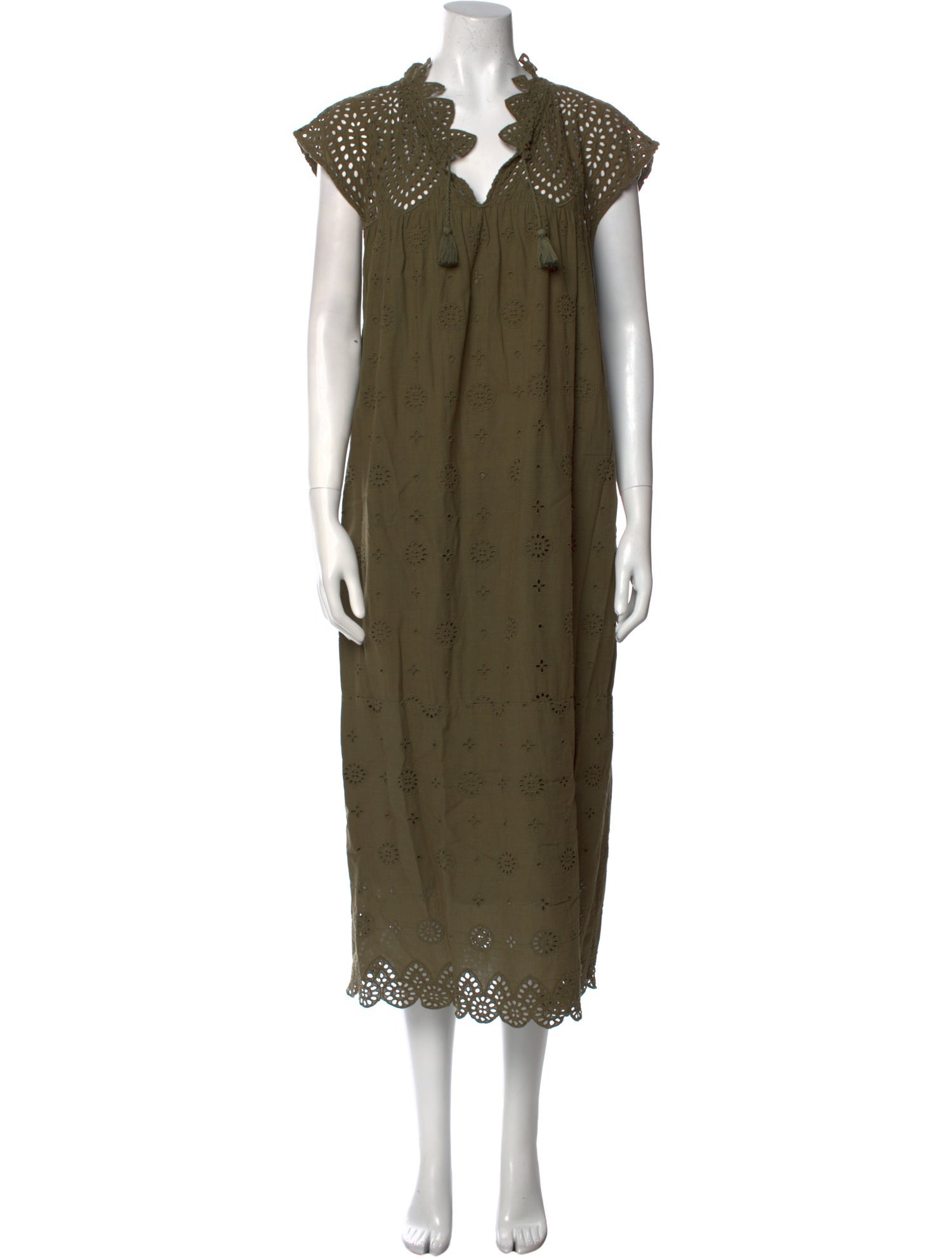 V de Vinster Patterned Midi Length Dress