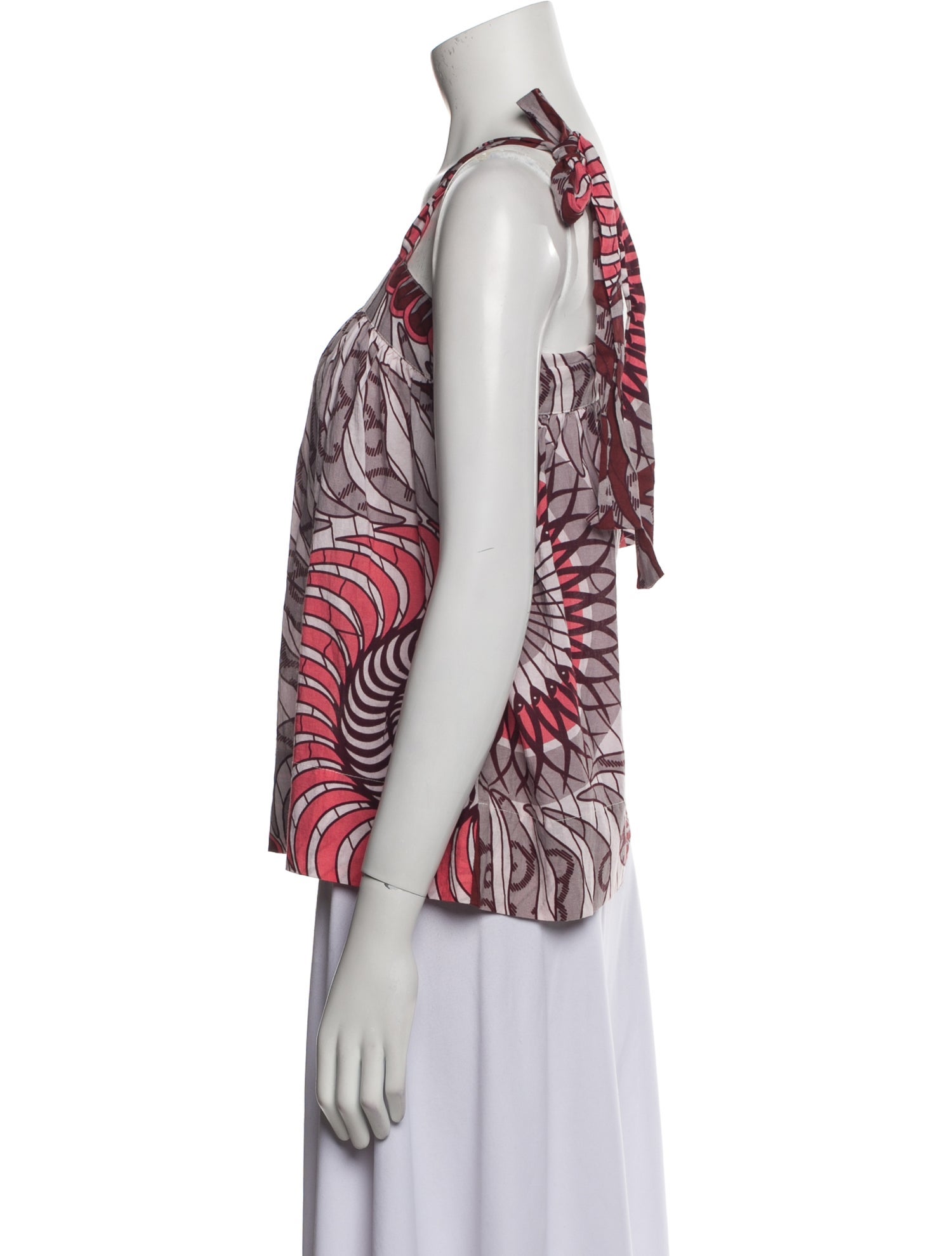 V de Vinster Printed Square Neckline Top