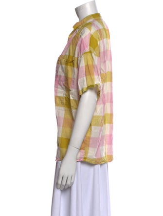 V de Vinster Plaid Print V-Neck Tunic