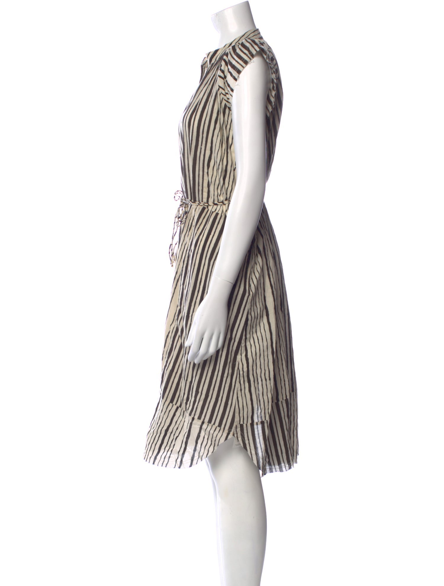 V de Vinster Striped Midi Length Dress