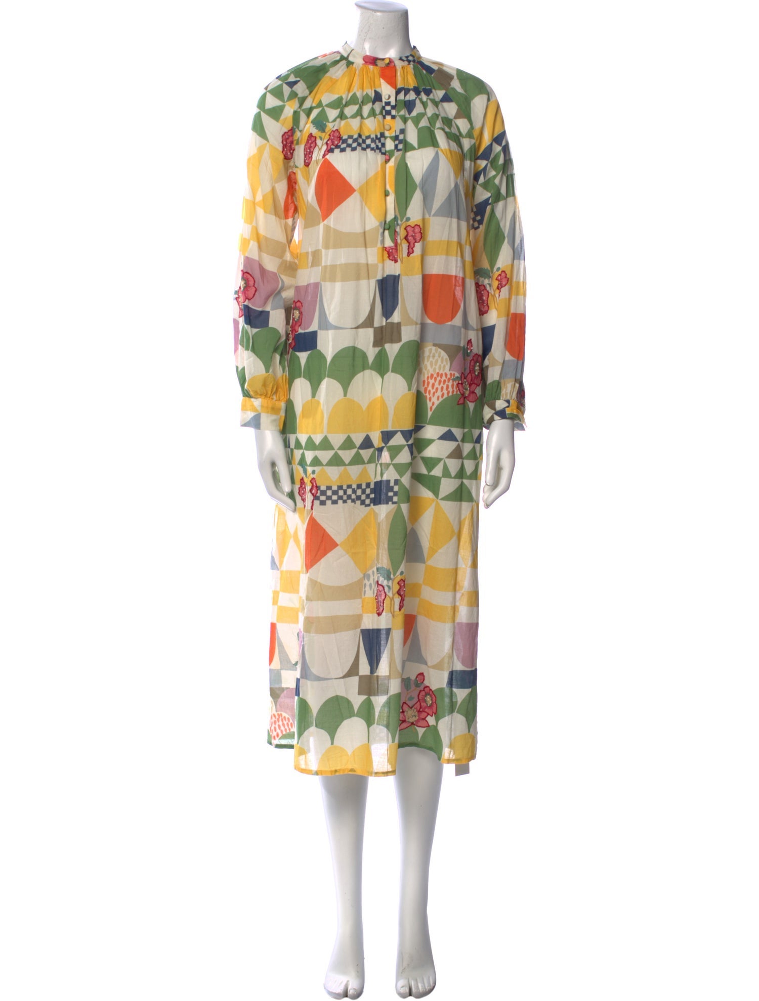 V de Vinster Printed Long Dress