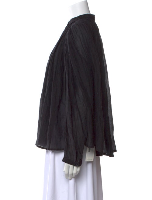 V de Vinster Mock Neck Long Sleeve Blouse