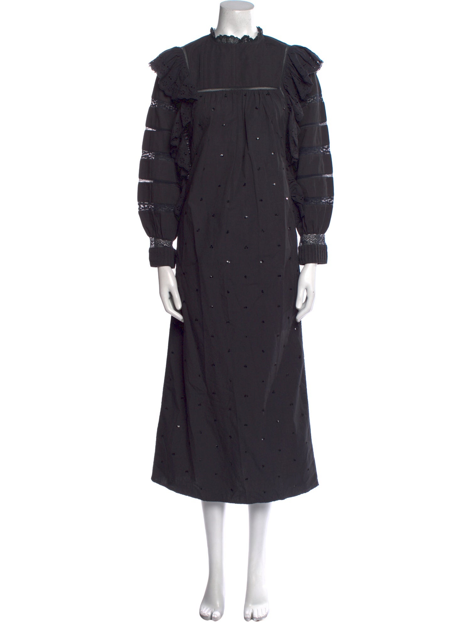 V de Vinster Mock Neck Long Dress