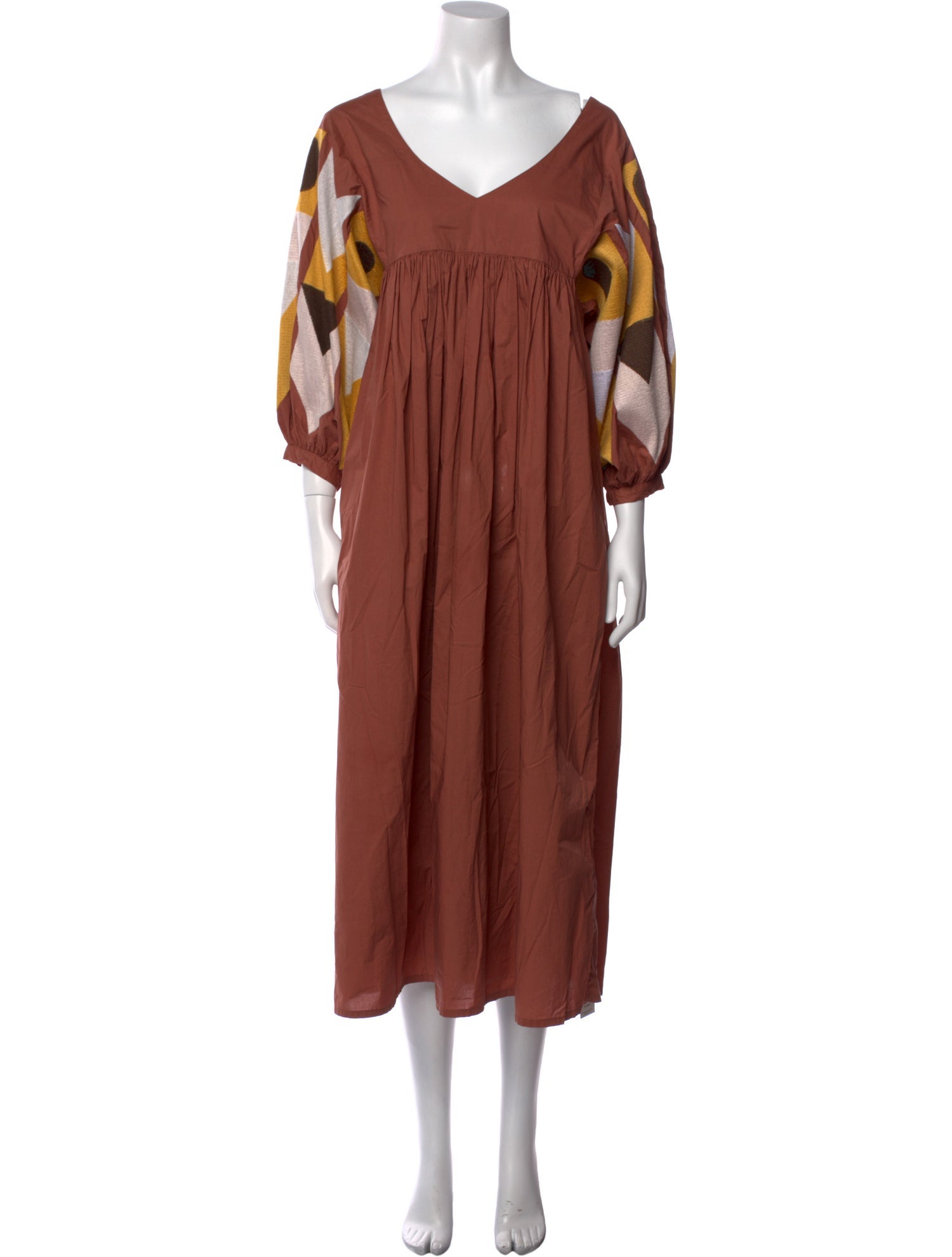 V de Vinster Printed Midi Length Dress