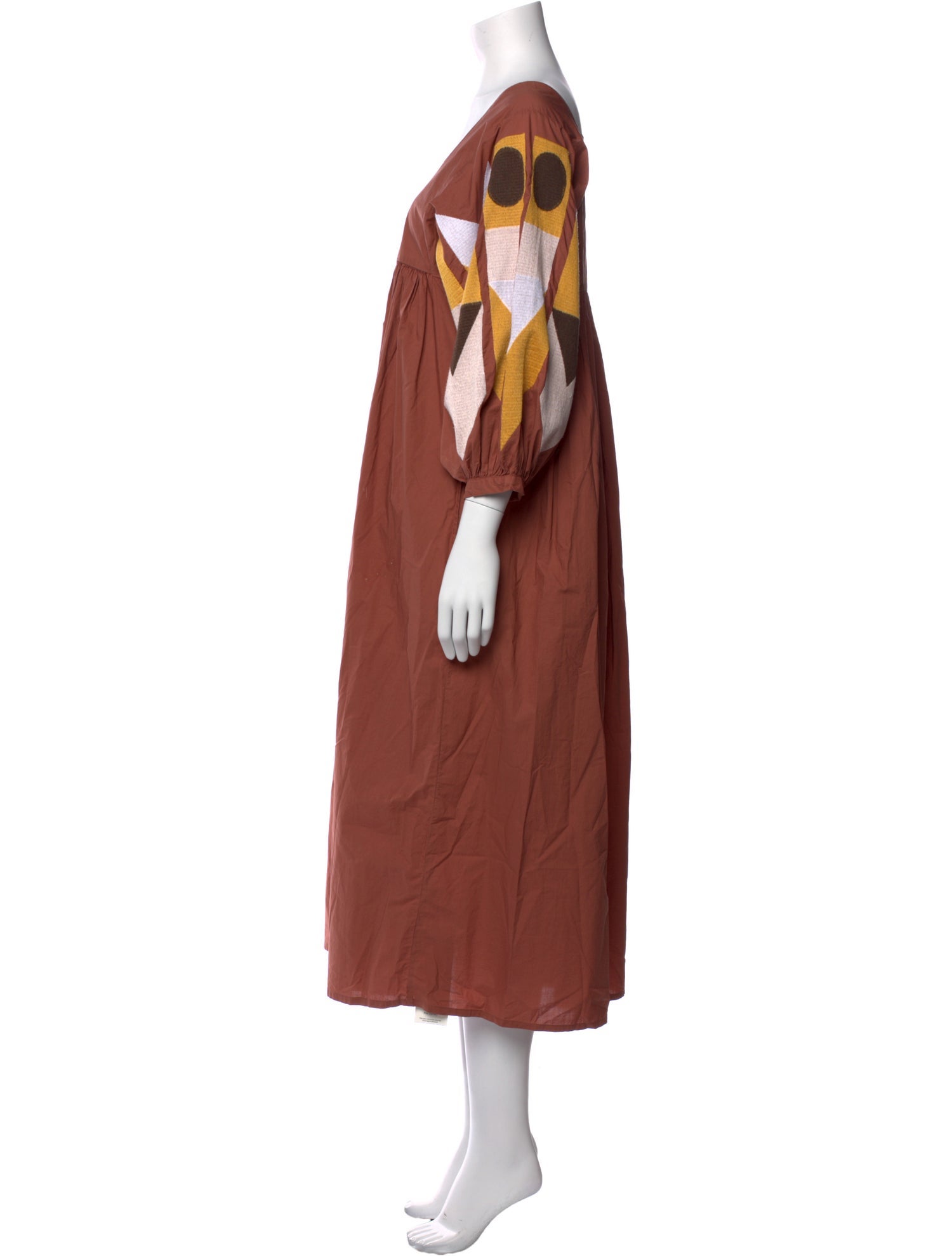 V de Vinster Printed Midi Length Dress