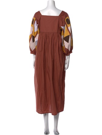 V de Vinster Printed Midi Length Dress