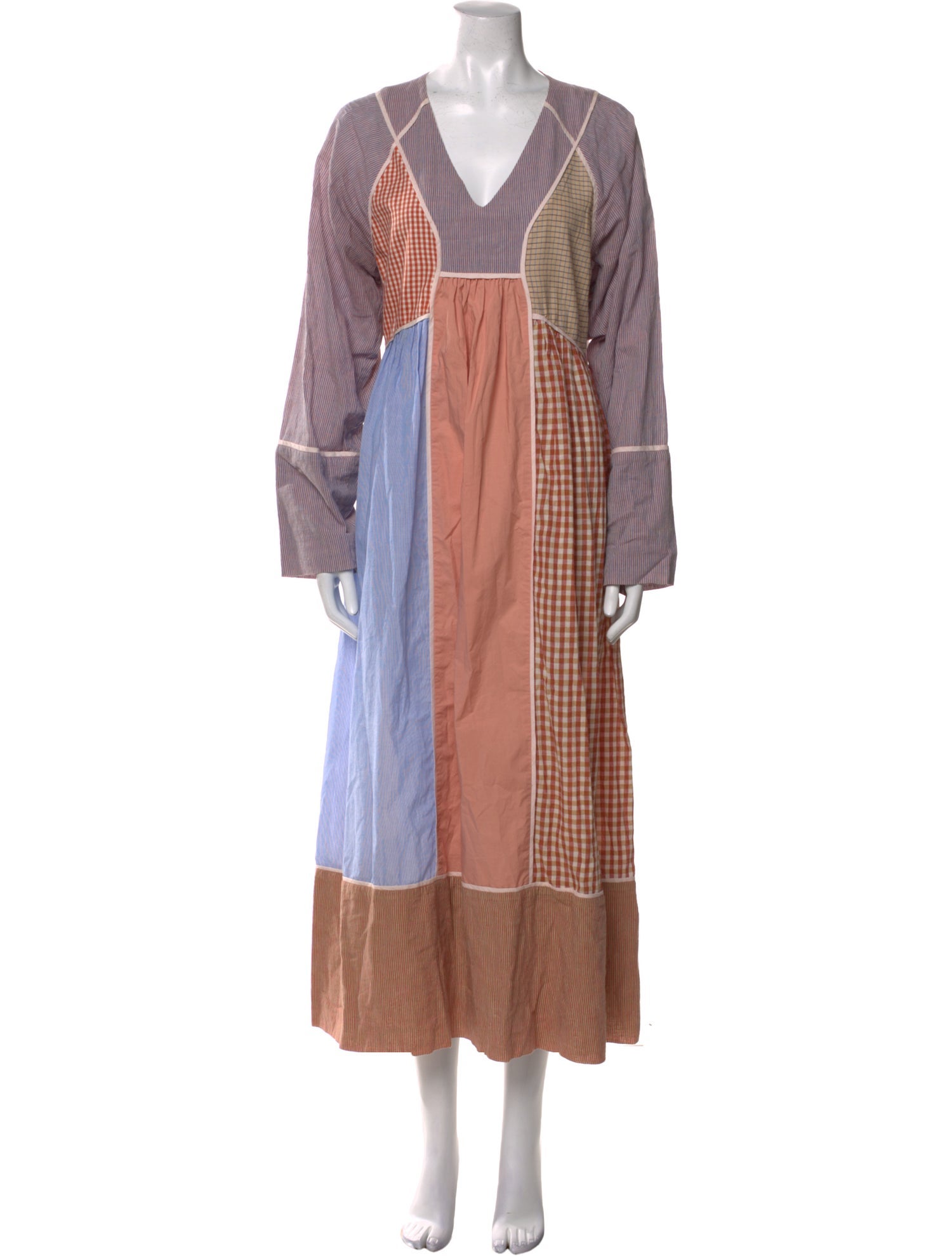 V de Vinster Plaid Print Midi Length Dress