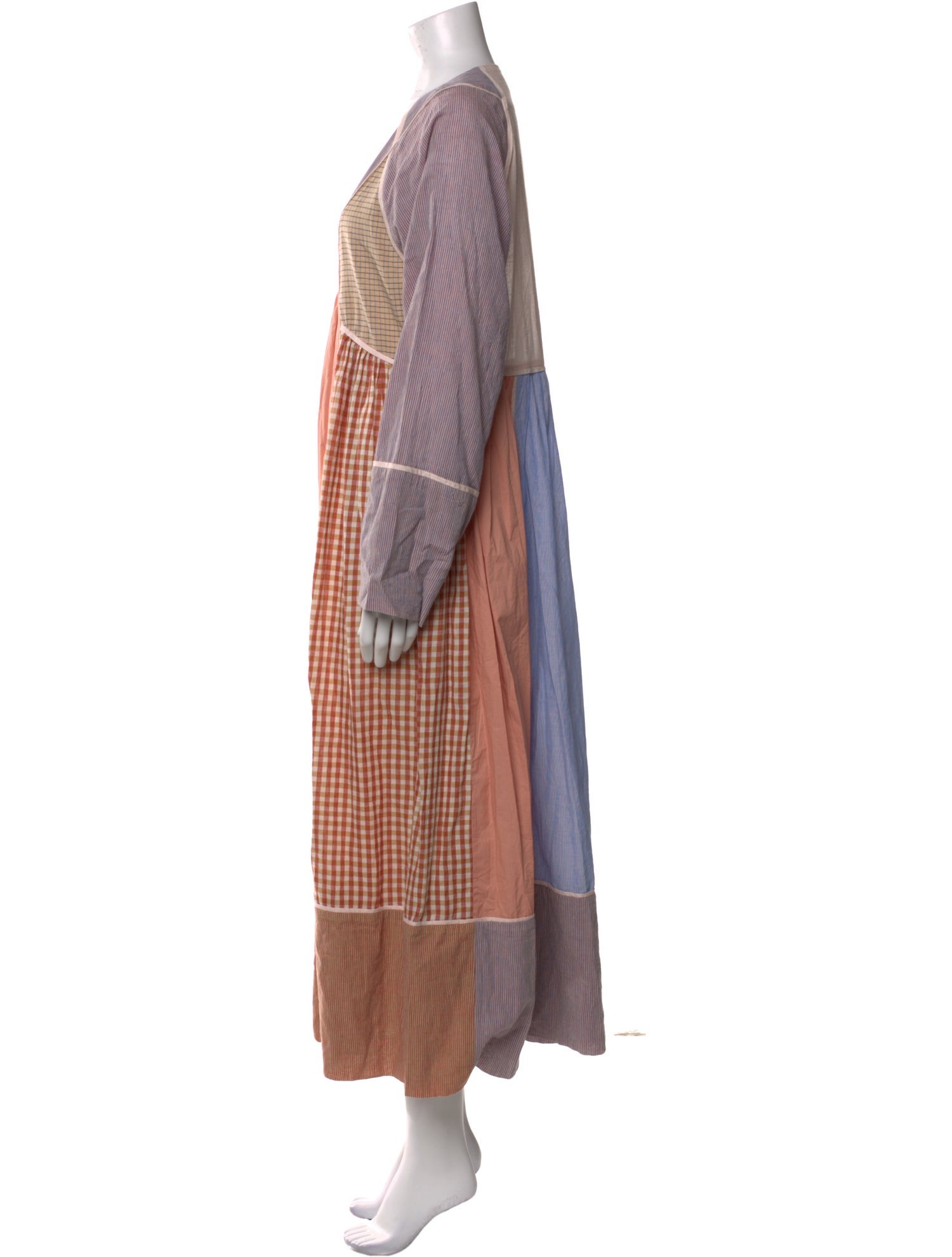 V de Vinster Plaid Print Midi Length Dress