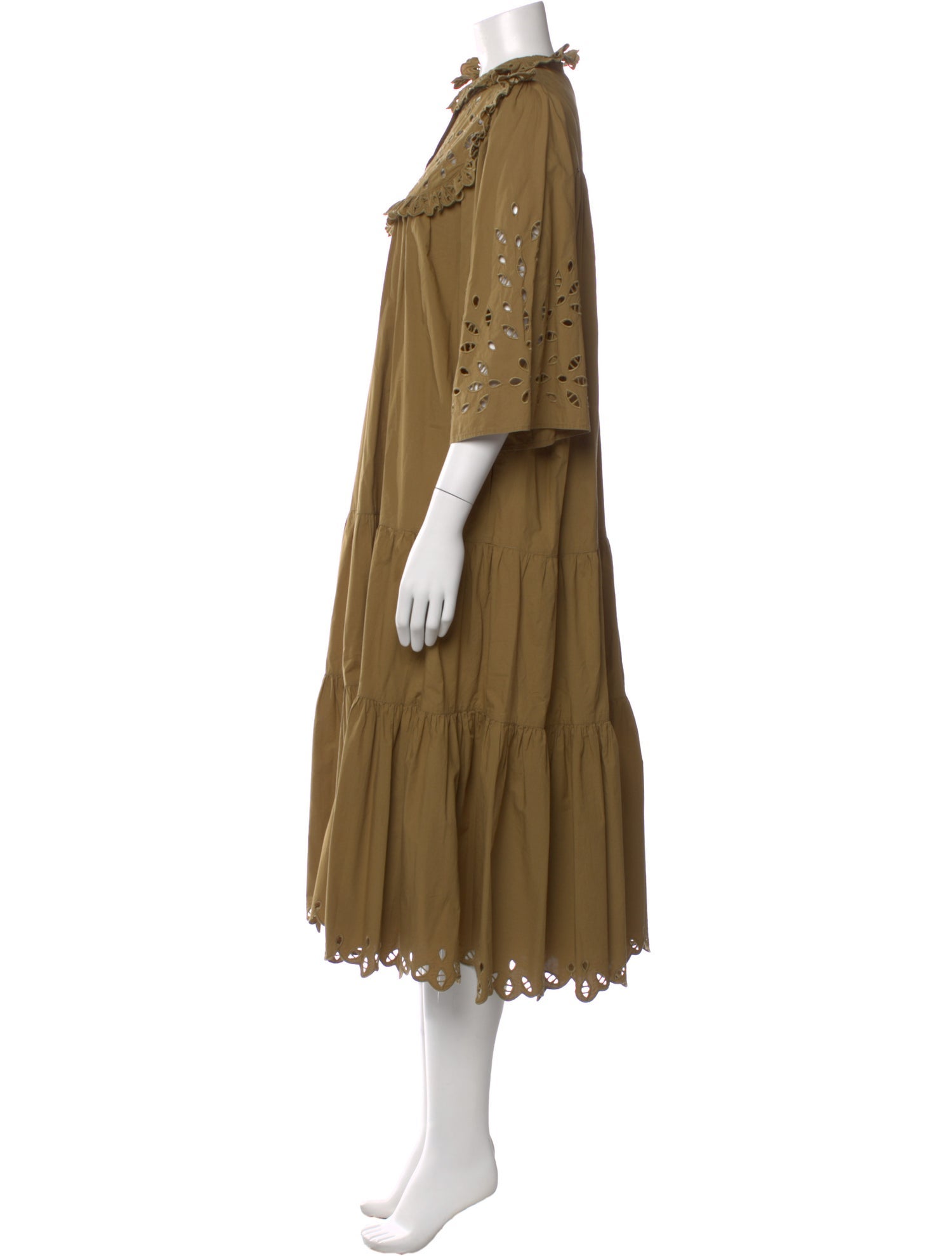 V de Vinster Mock Neck Midi Length Dress