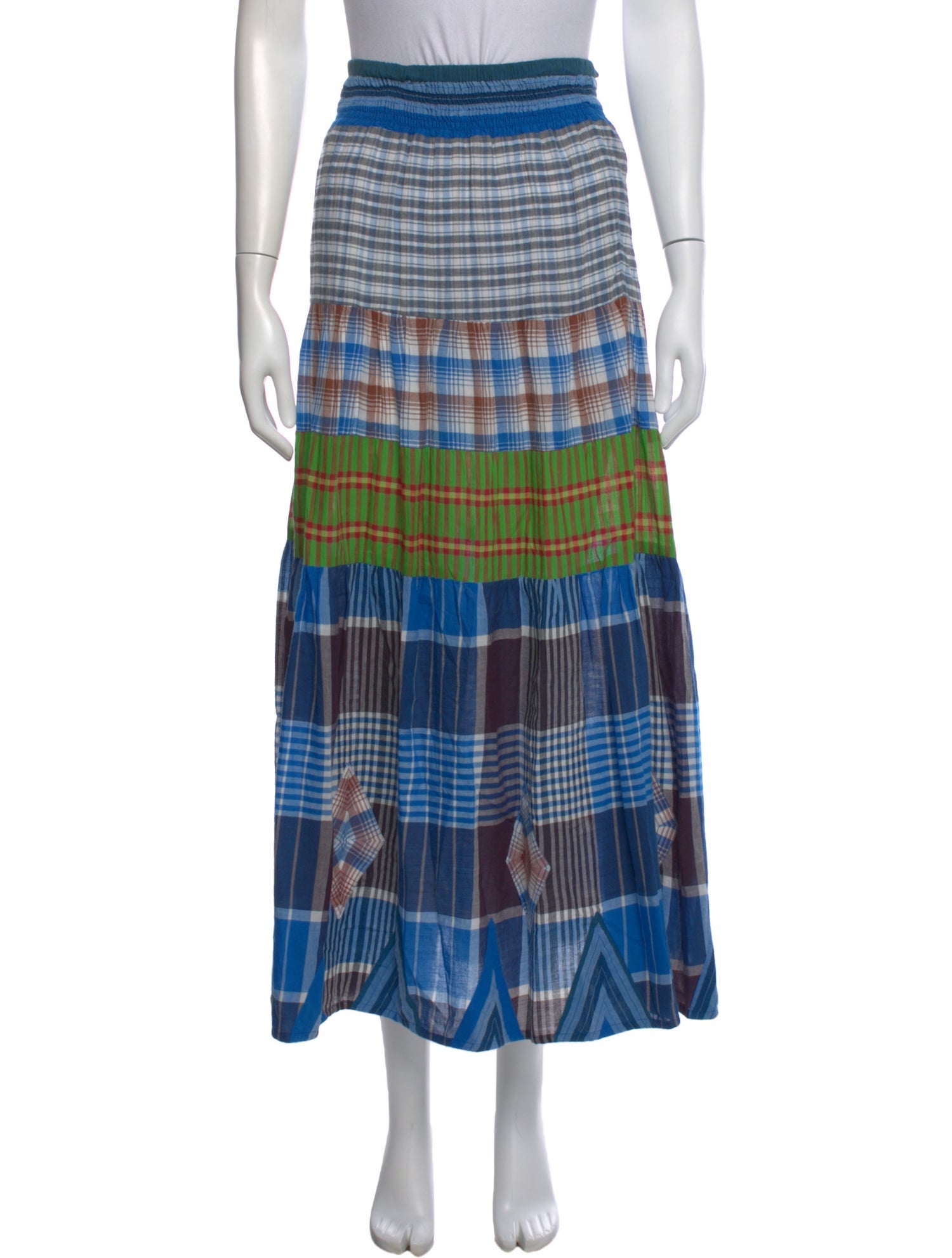 V de Vinster Striped Midi Length Skirt