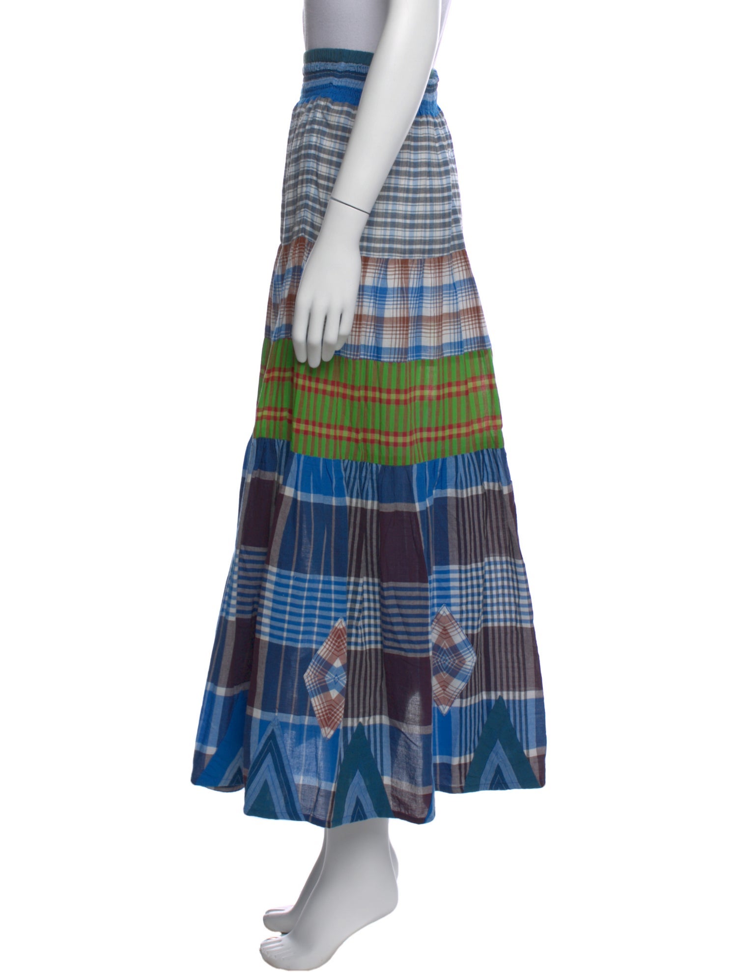 V de Vinster Striped Midi Length Skirt