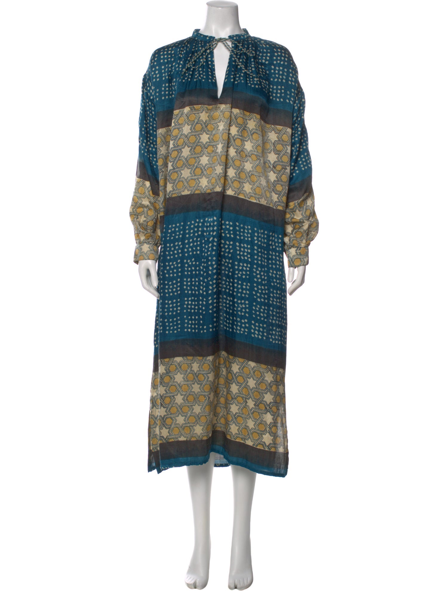 V de Vinster Printed Long Dress