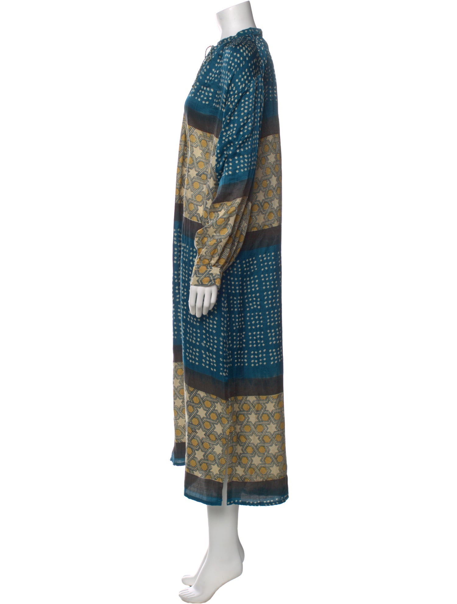 V de Vinster Printed Long Dress