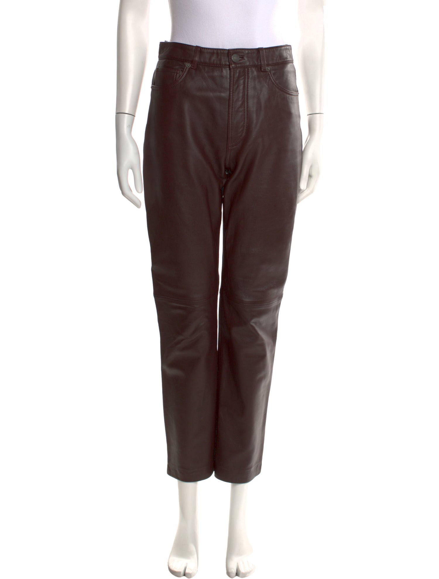 Veda x Reformation Lamb Leather Straight Leg Pants