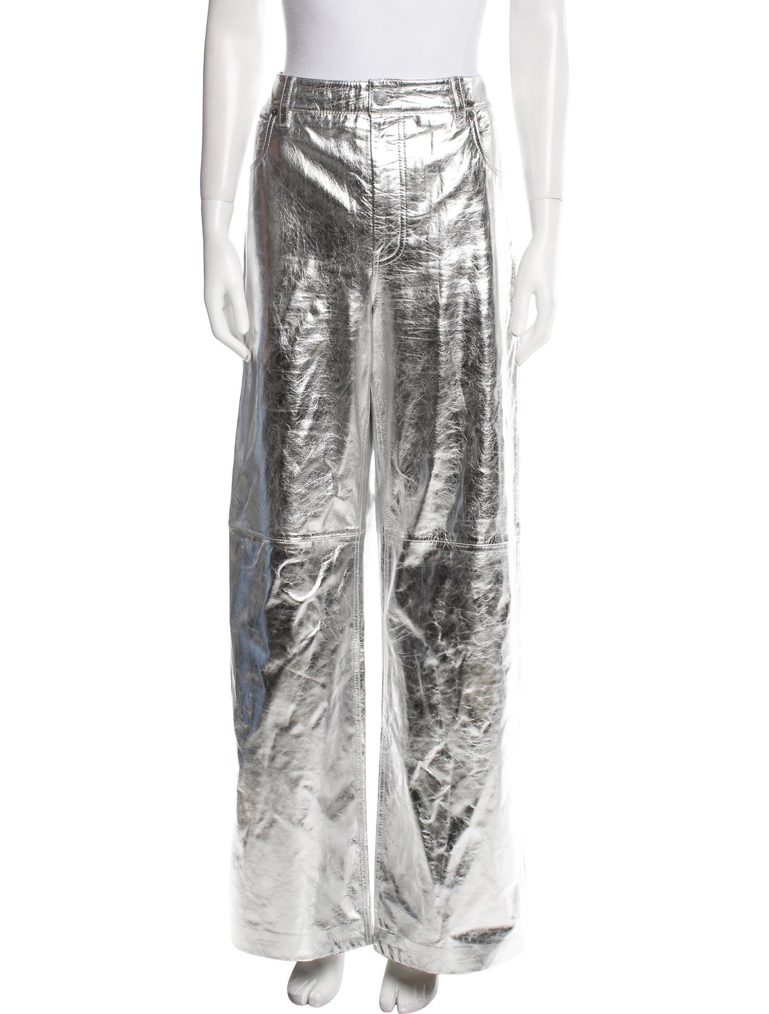 Veda x Reformation Lamb Leather Wide Leg Pants