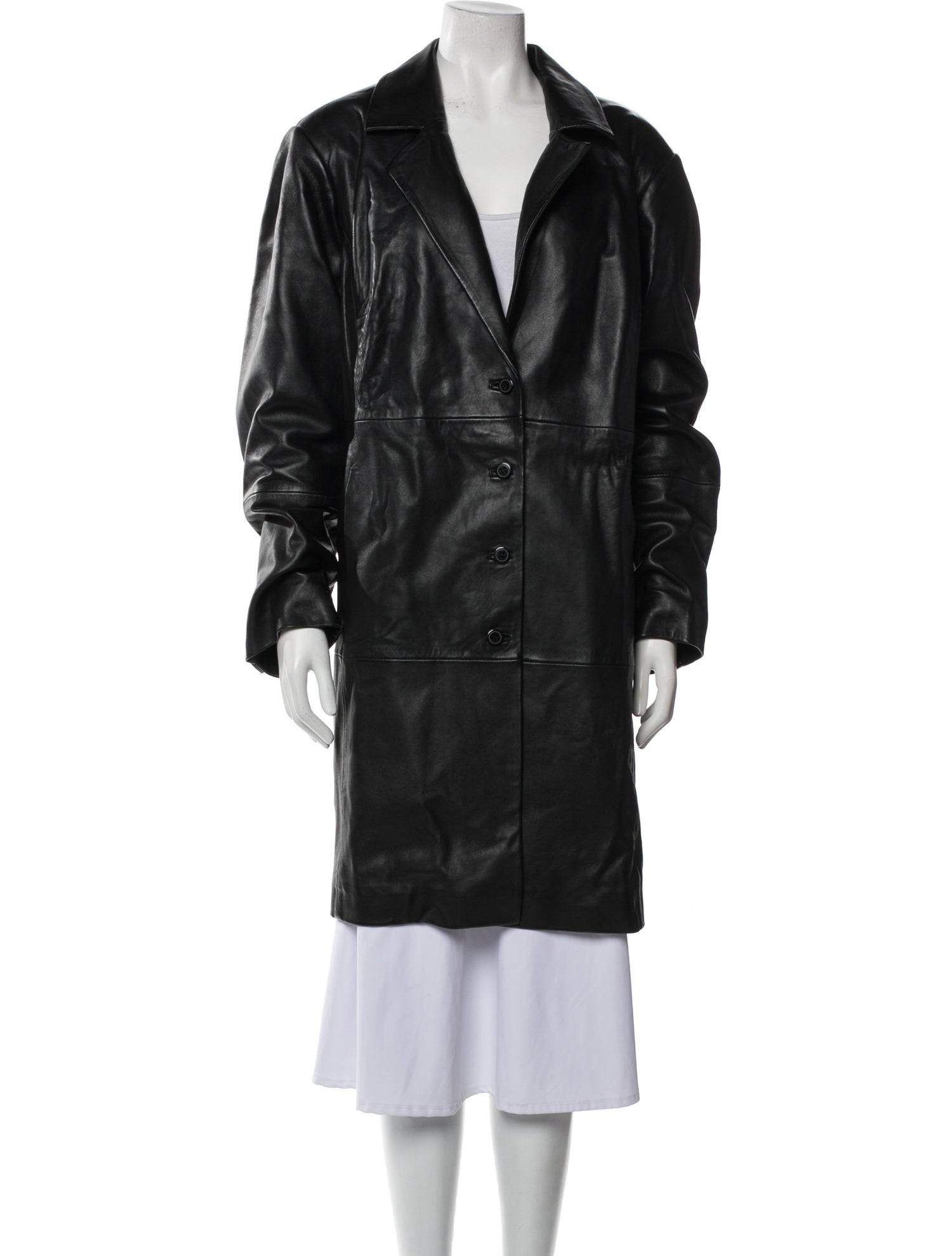 Veda x Reformation Leather Coat