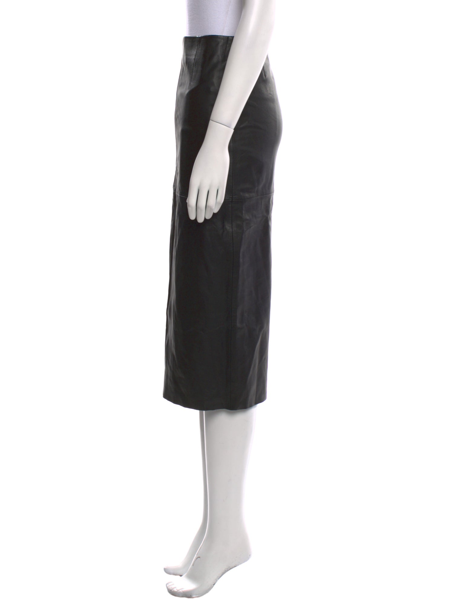 Veda x Reformation Leather Midi Length Skirt