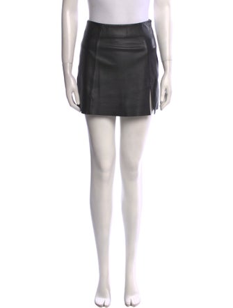Veda x Reformation Leather Mini Skirt