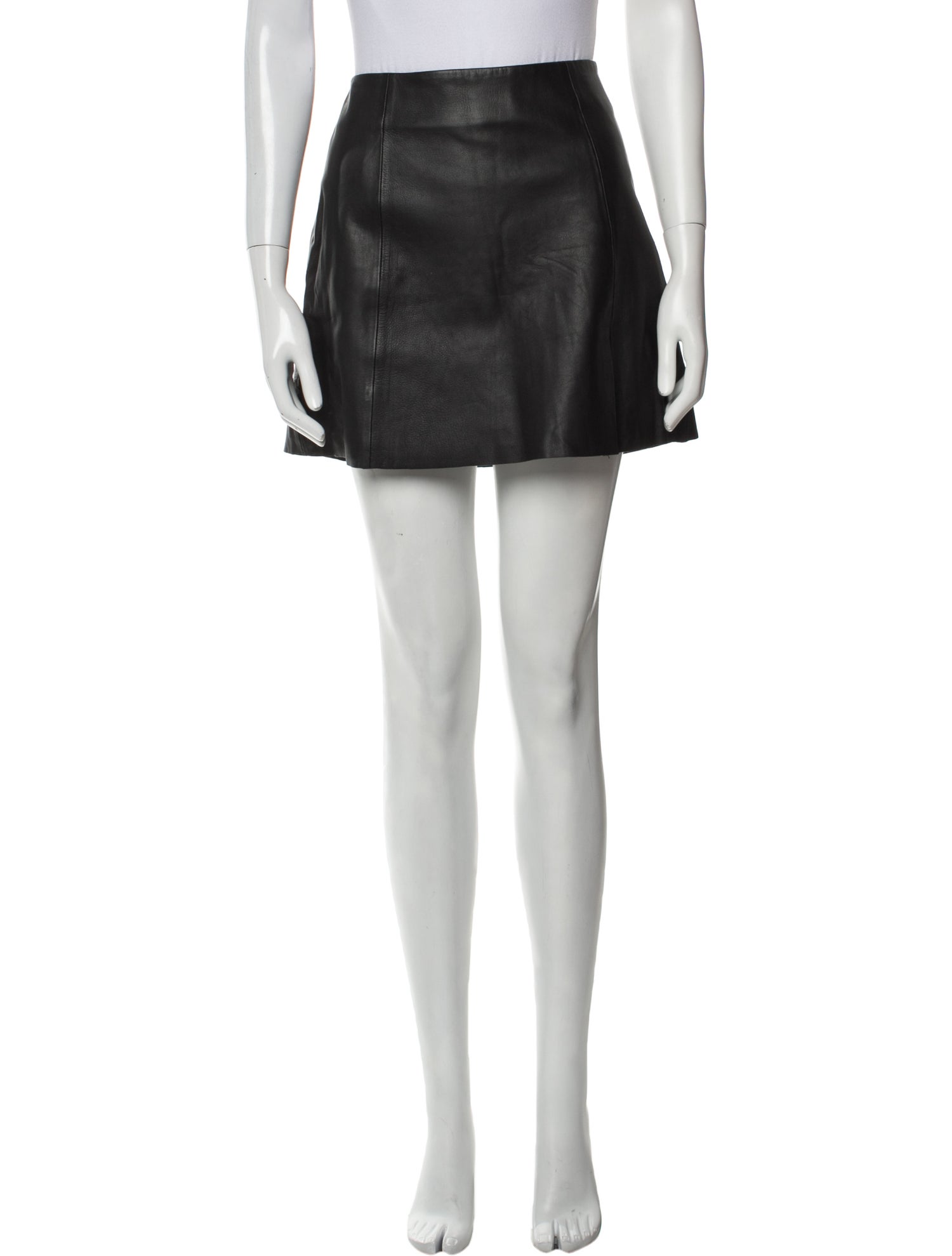 Veda x Reformation Leather Mini Skirt