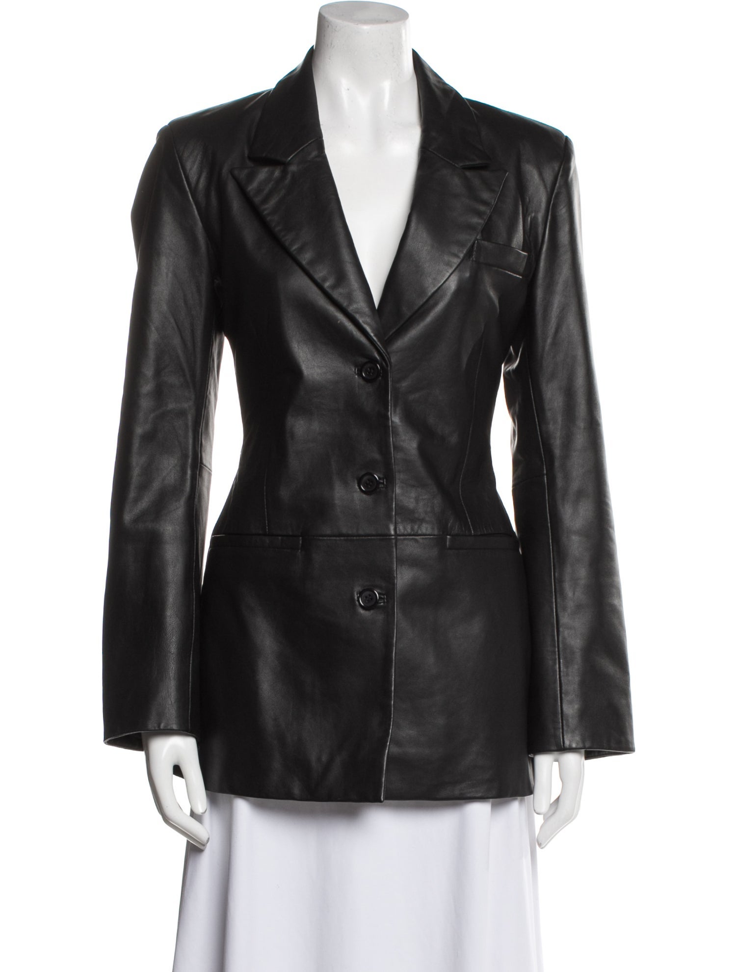 Veda x Reformation Faux Leather Blazer