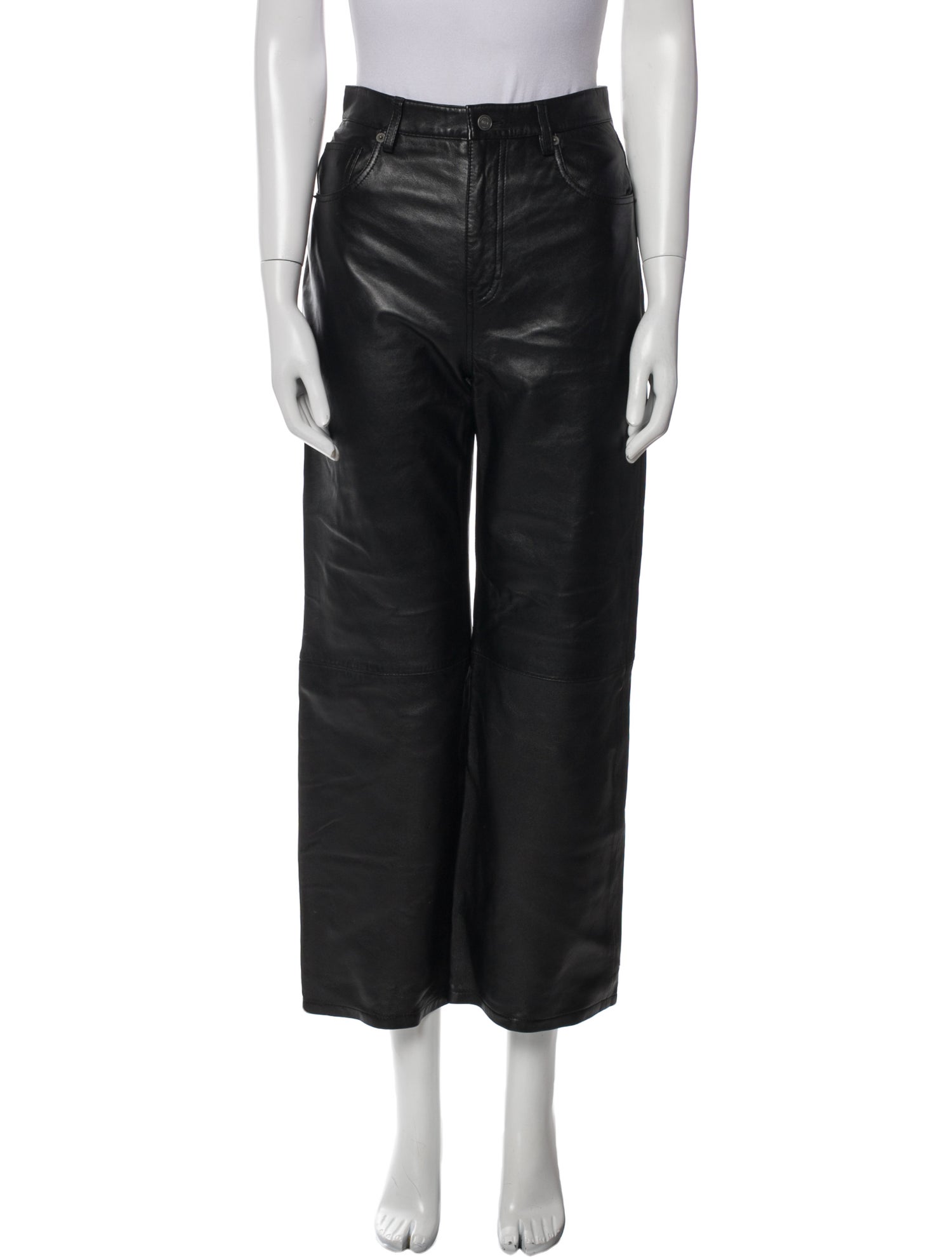 Veda x Reformation Leather Wide Leg Pants