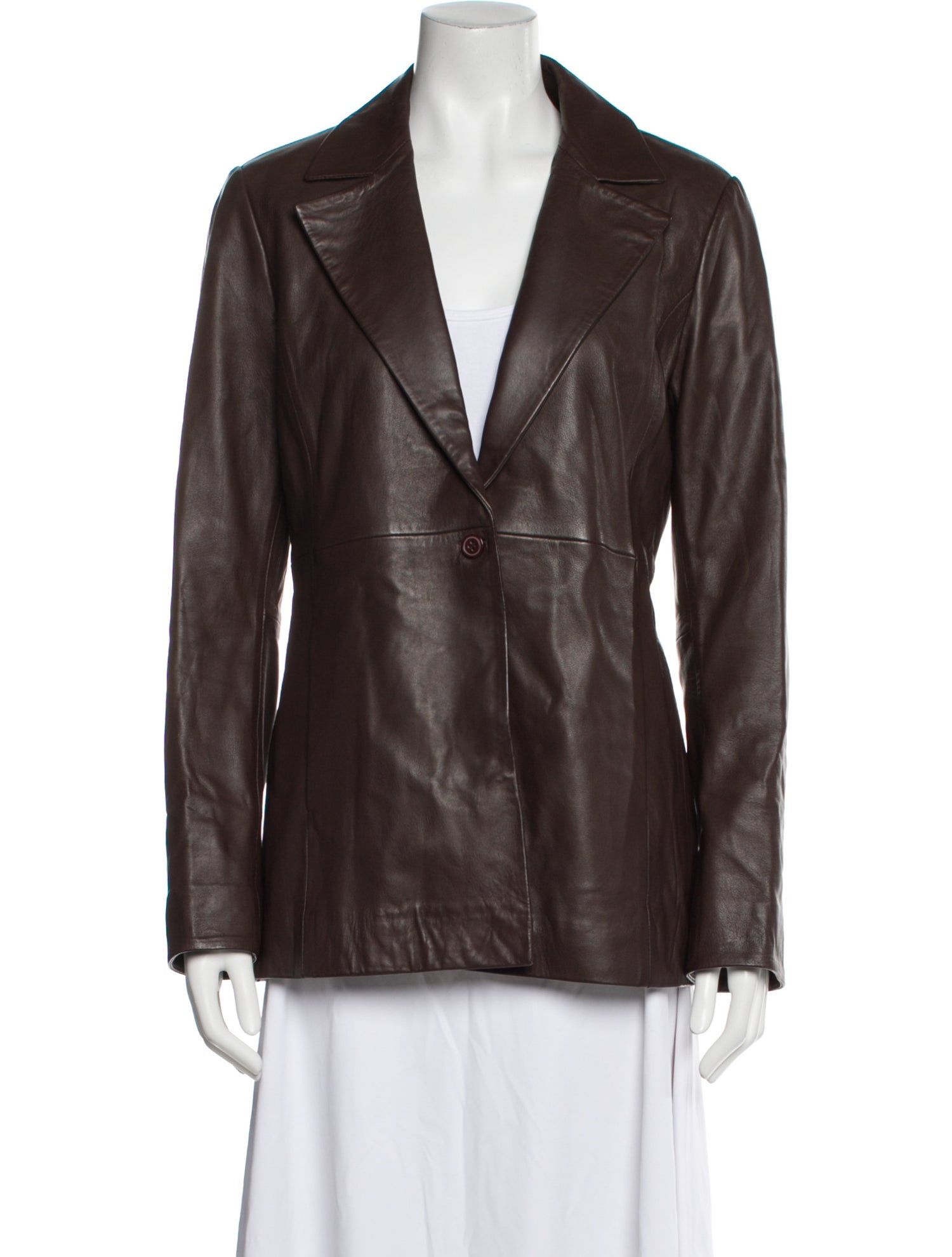 Veda x Reformation Faux Leather Blazer