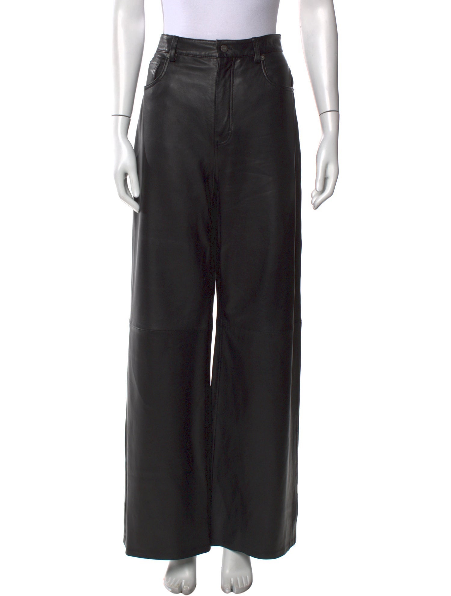 Veda x Reformation Leather Wide Leg Pants