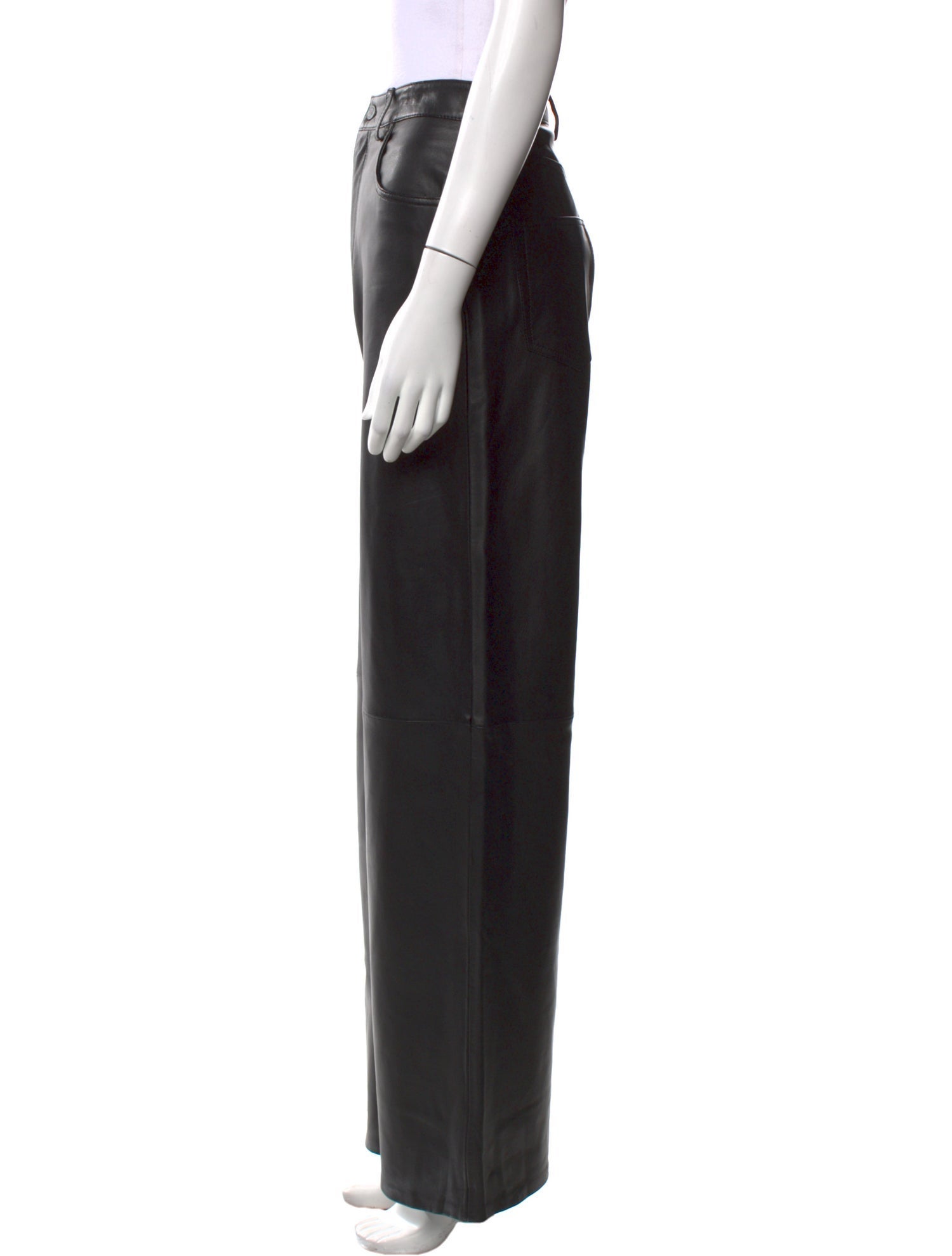 Veda x Reformation Leather Wide Leg Pants