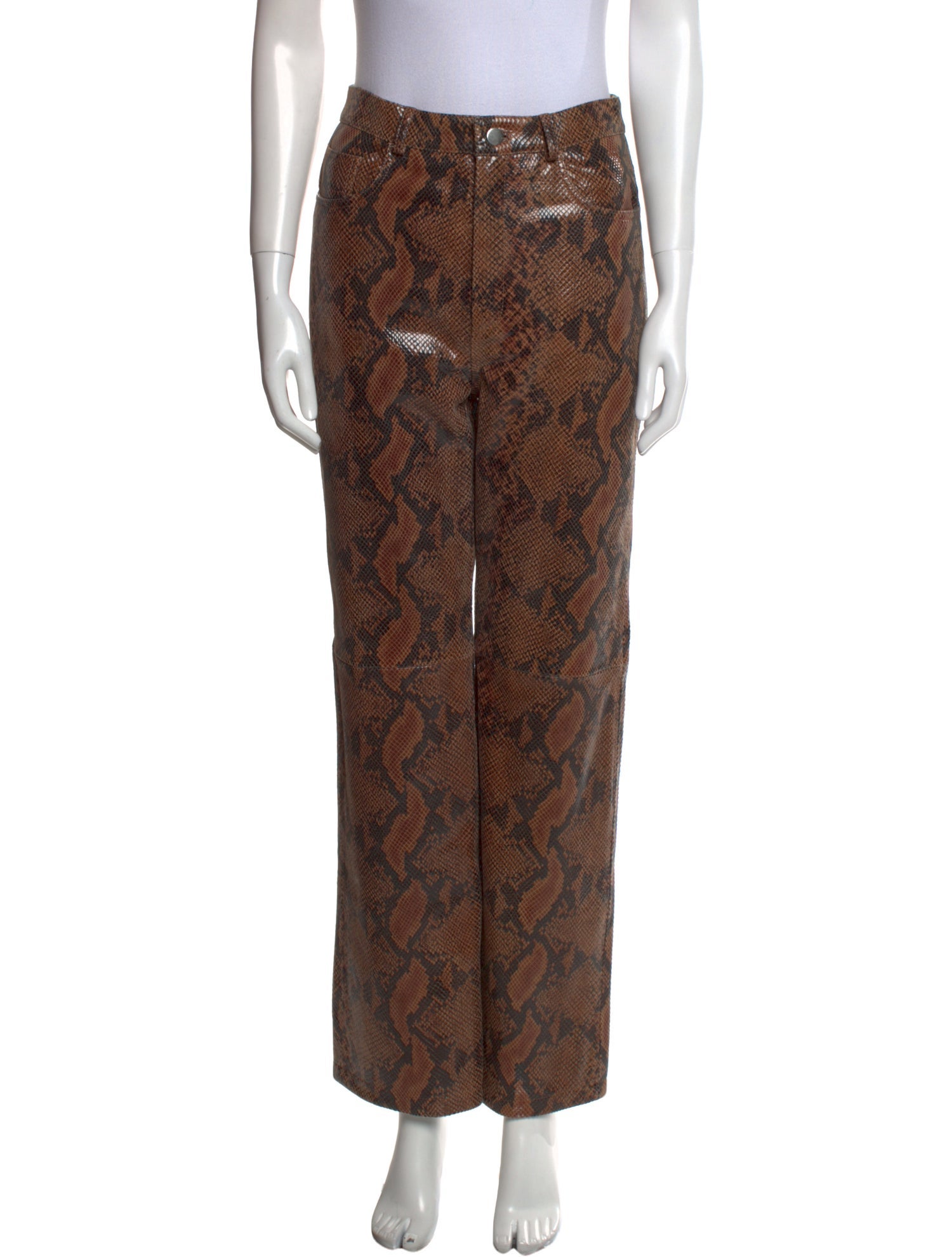 Veda x Reformation Lamb Leather Wide Leg Pants