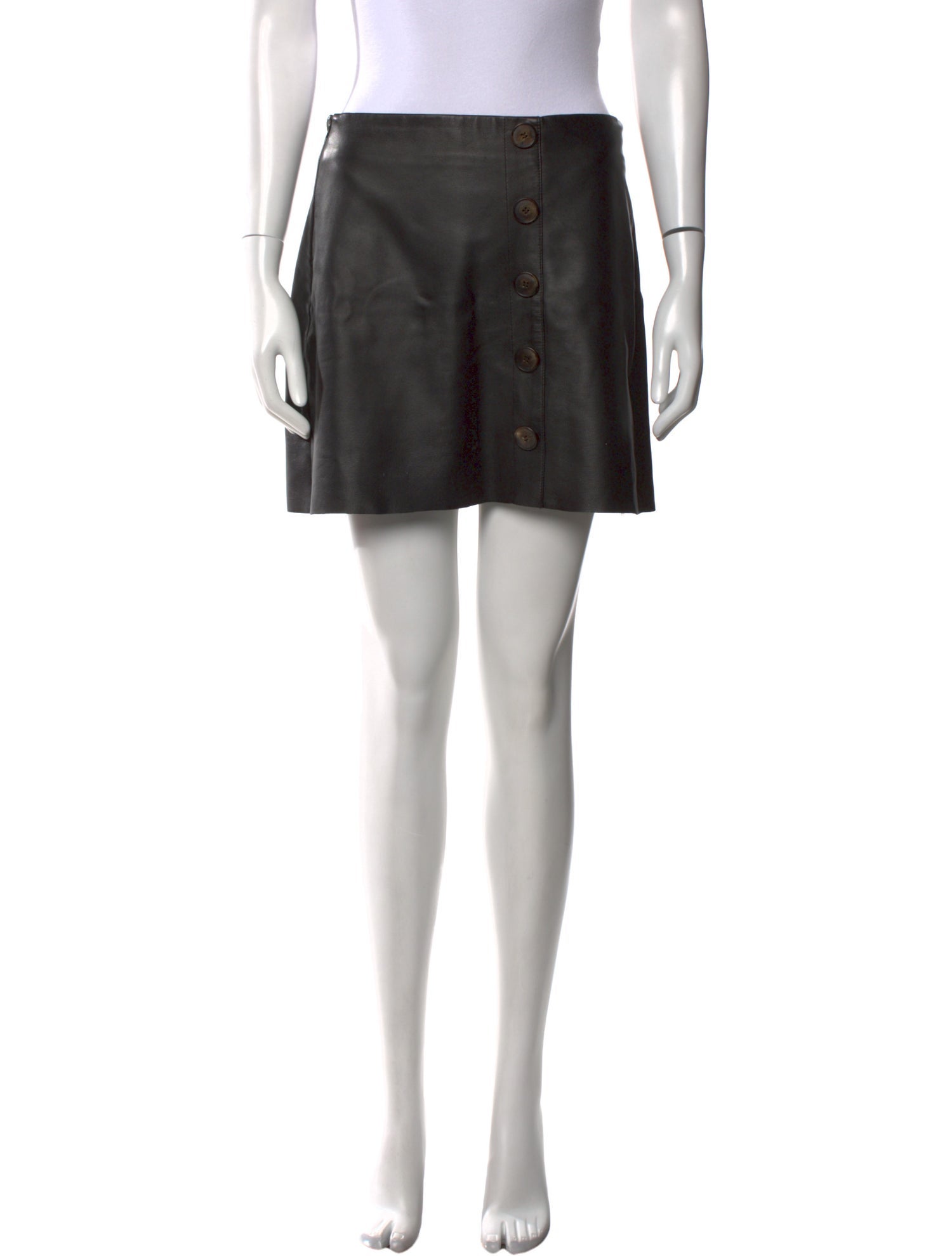 Veda x Reformation Leather Mini Skirt