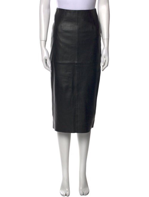 Veda x Reformation Lamb Leather Midi Length Skirt