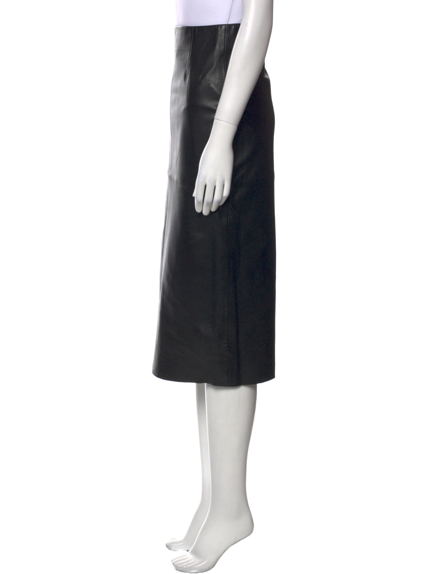 Veda x Reformation Lamb Leather Midi Length Skirt