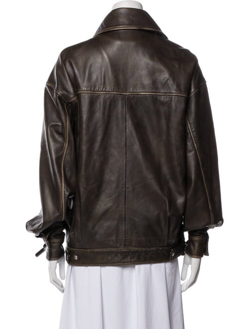 Veda x Reformation Leather Bomber Jacket