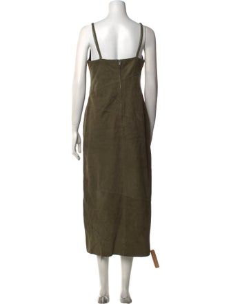 Veda x Reformation Lamb Leather Midi Length Dress