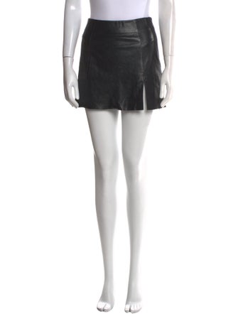 Veda x Reformation Leather Mini Skirt