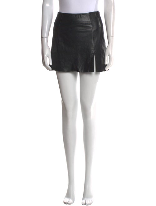 Veda x Reformation Leather Mini Skirt