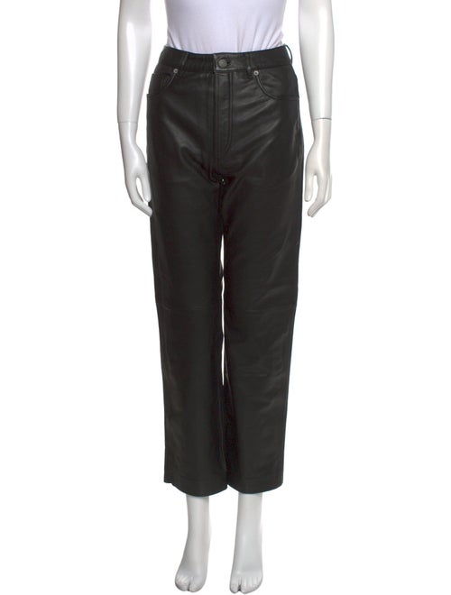 Veda x Reformation Leather Straight Leg Pants