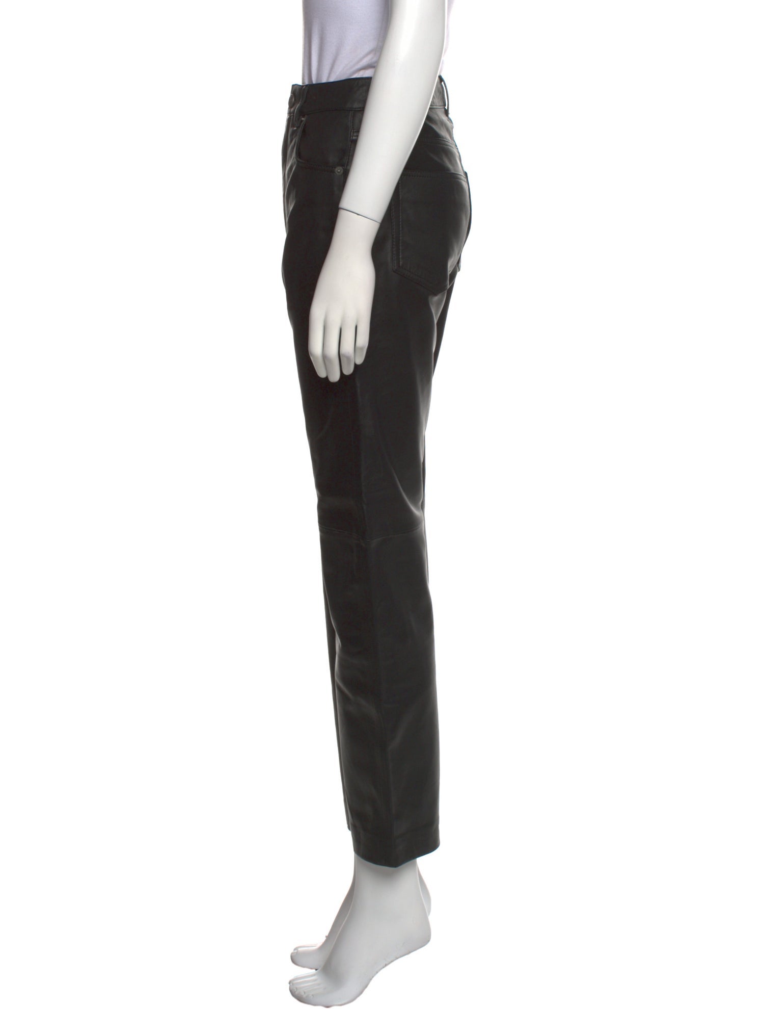 Veda x Reformation Leather Straight Leg Pants