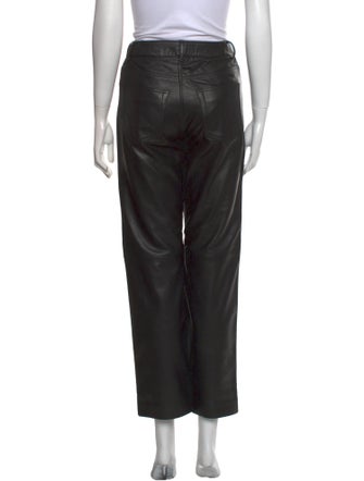 Veda x Reformation Leather Straight Leg Pants