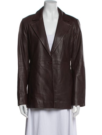 Veda x Reformation Leather Blazer
