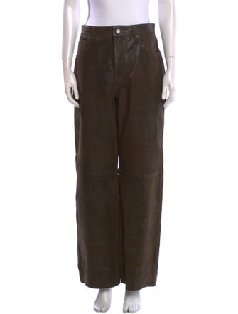 Veda x Reformation Leather Wide Leg Pants