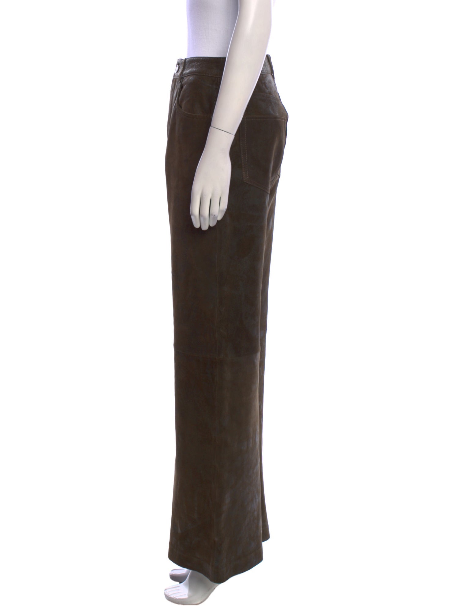 Veda x Reformation Leather Wide Leg Pants