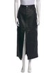 Veda x Reformation Leather Midi Length Skirt
