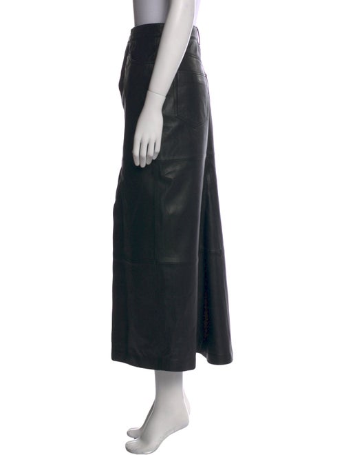Veda x Reformation Leather Midi Length Skirt