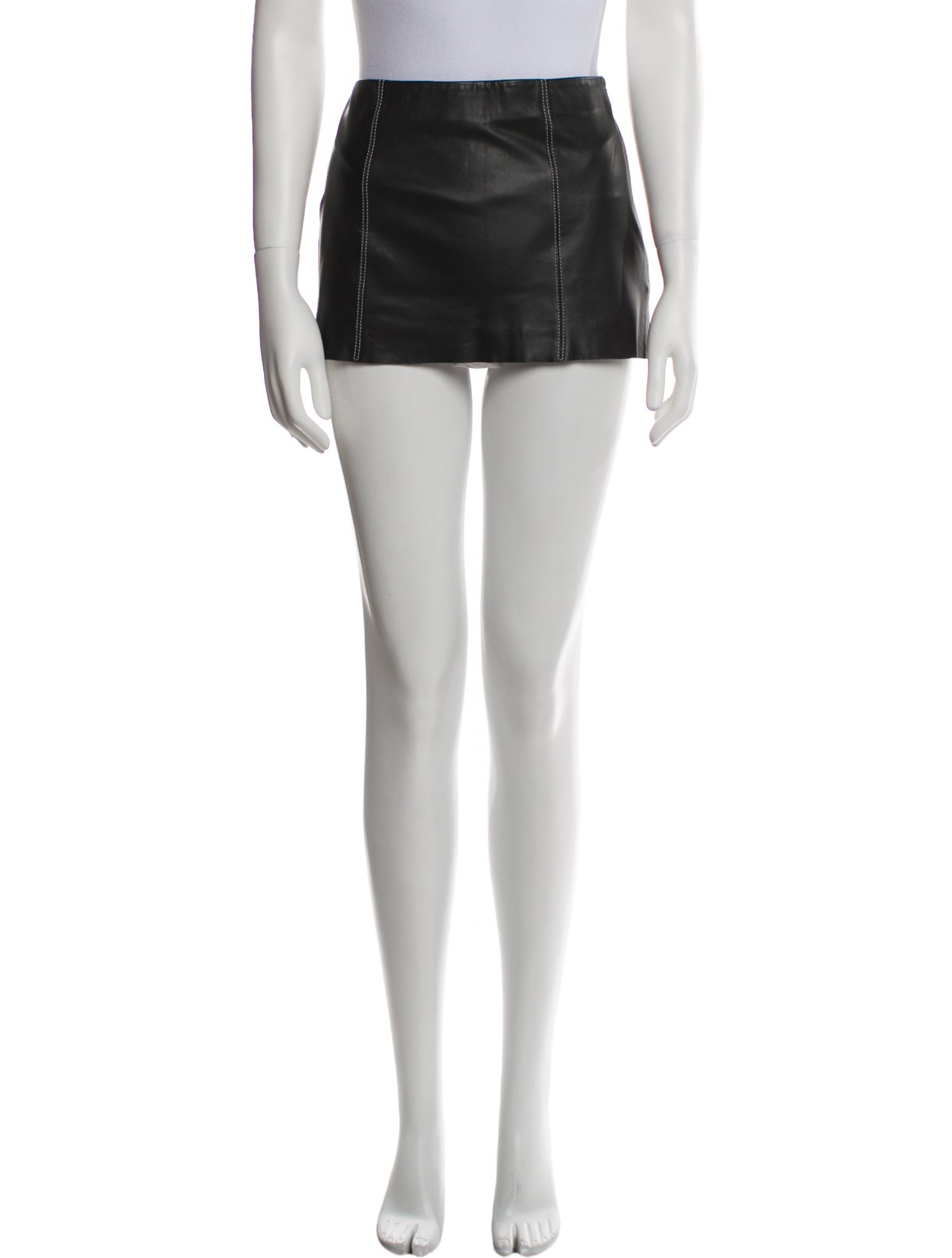 Veda x Reformation Lamb Leather Mini Skirt