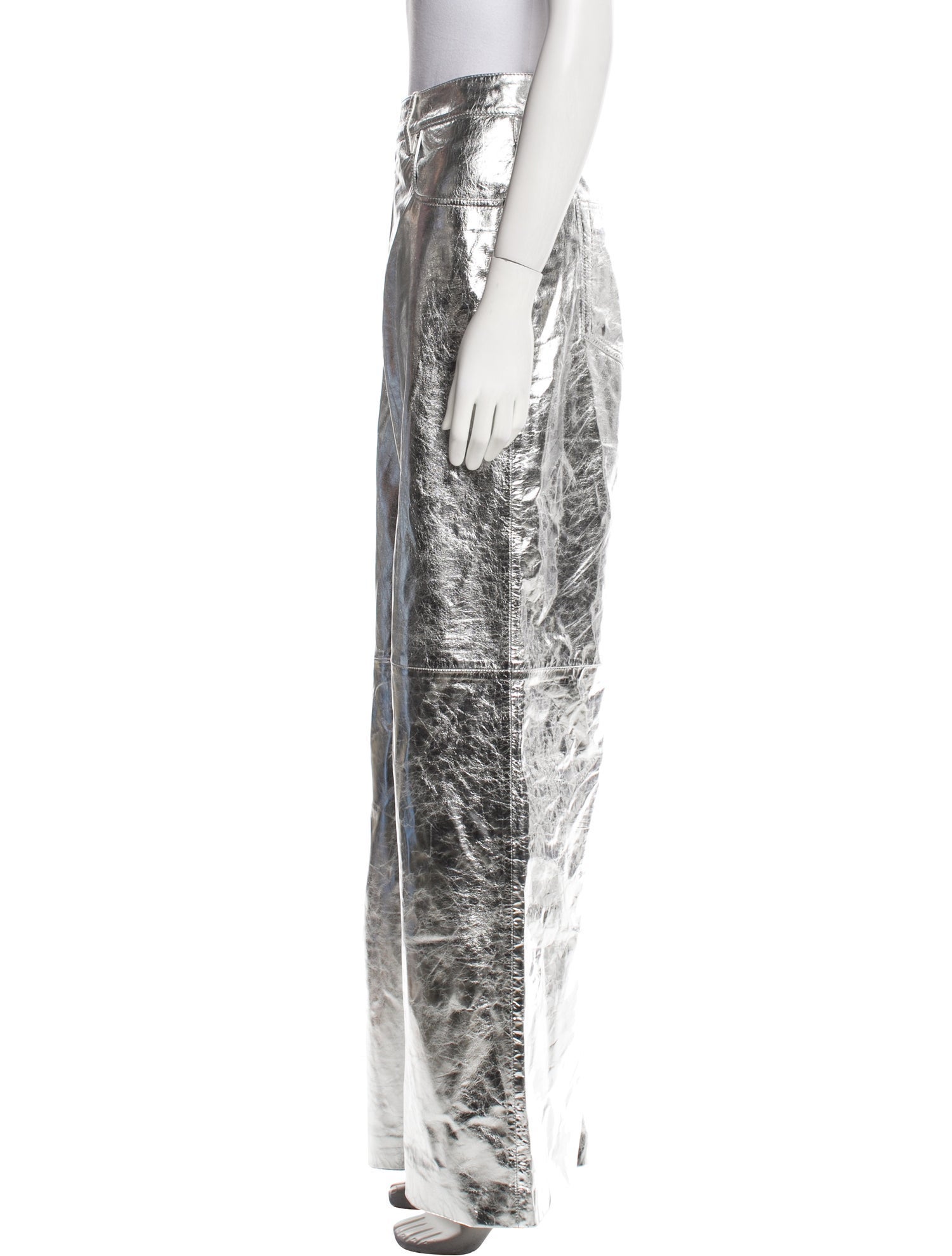 Veda x Reformation Lamb Leather Wide Leg Pants