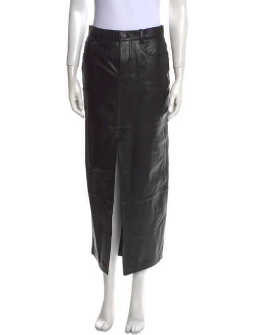 Veda x Reformation Leather Midi Length Skirt
